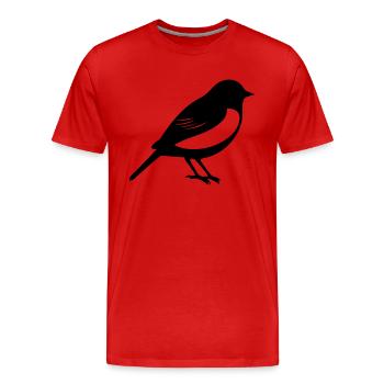 Bird - Men's Premium Organic T-Shirt - red - Front - Damien (186cm)