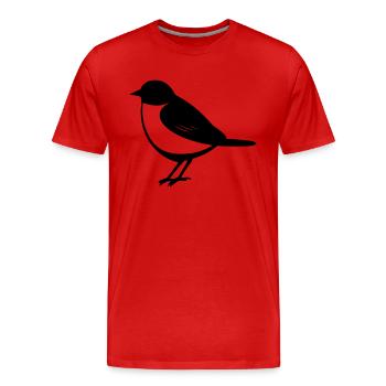 Bird - Men's Premium Organic T-Shirt - red - Front - Damien (186cm)