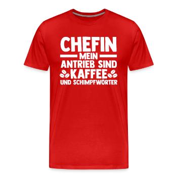 Arbeit Kollegen Büro Teamleiter Führungskraft Chef - Männer Premium Bio T-Shirt - Rot - Vorne - Damien (186cm)