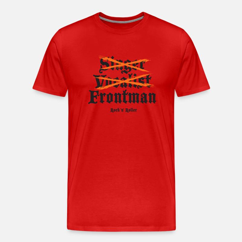 Frontmann - Männer Premium Bio T-Shirt - Rot