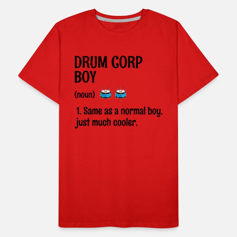 Drum Corps Marching Band Drum Corp Boy Music Percu Men's Premium Organic T-Shirt