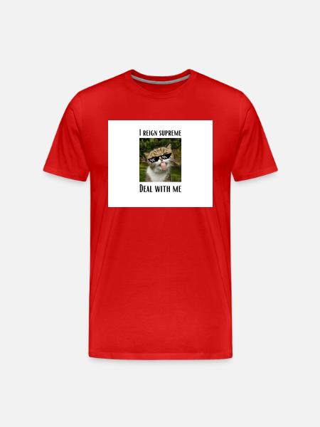 Chat rebelle - T-shirt bio Premium Homme - rouge