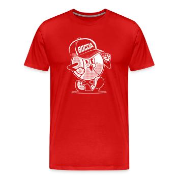 Bocciaspieler Bekleidung mit Boccia Kugeln Boccia - Männer Premium Bio T-Shirt - Rot - Vorne - Damien (186cm)