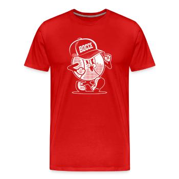 Petanque ball goes to the Boules Petanque Team Cap Boule - Men's Premium Organic T-Shirt - red - Front - Damien (186cm)