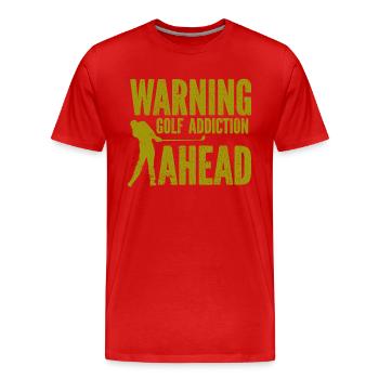 Golf - Golfclub Goldspieler Birdie Elite Luxus - Männer Premium Bio T-Shirt - Rot - Vorne - Damien (186cm)