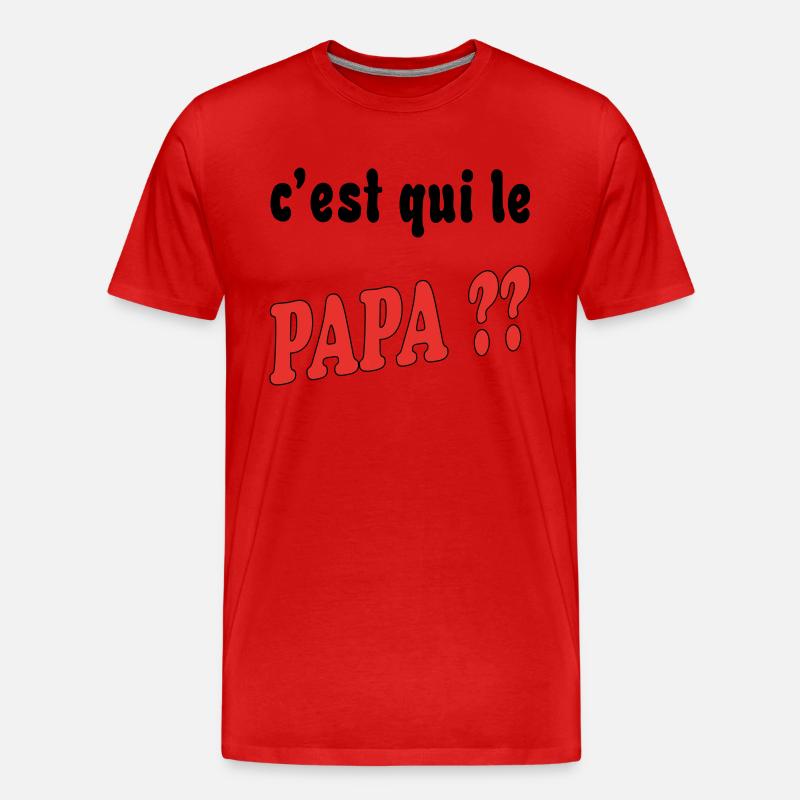 Wer ist der Vater? - Männer Premium Bio T-Shirt - Rot