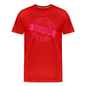 valentine - Men's Premium Organic T-Shirt - red - Front - Damien (186cm)