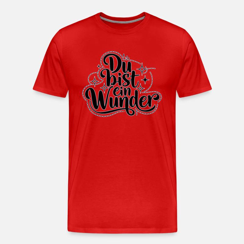 Du bist ein Wunder - Männer Premium Bio T-Shirt - Rot