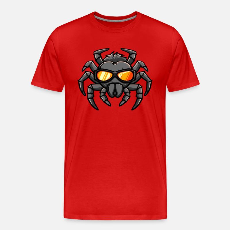 Tarantula Comic Cool - Männer Premium Bio T-Shirt - Rot