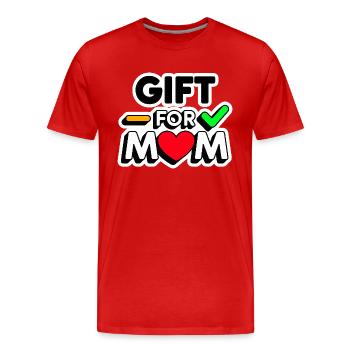 Valentine's Day Gift for Mom happy Valentine's Day - T-shirt bio Premium Homme - rouge - Devant - Damien (186cm)