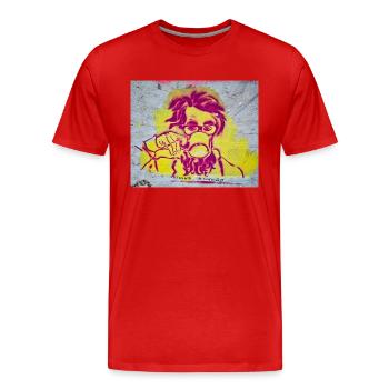 Urban Art - Men's Premium Organic T-Shirt - red - Front - Damien (186cm)