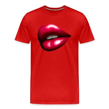 Pretty Red Mouth - Red Lip - T-shirt bio Premium Homme - rouge - Devant - Damien (186cm)