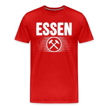 Essen Glueck auf Bergbau - Männer Premium Bio T-Shirt - Rot - Vorne - Damien (186cm)