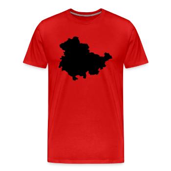 Thüringen - Männer Premium Bio T-Shirt - Rot - Vorne - Damien (186cm)