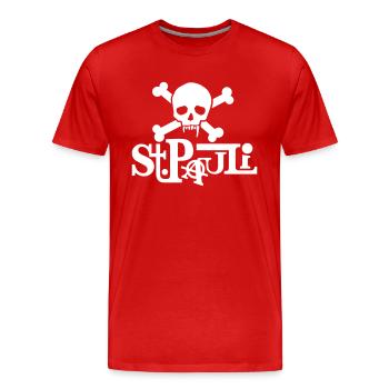 pauli01_2f - T-shirt bio Premium Homme - rouge - Devant - Damien (186cm)