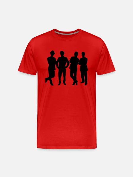 Boy group - Männer Premium Bio T-Shirt - Rot