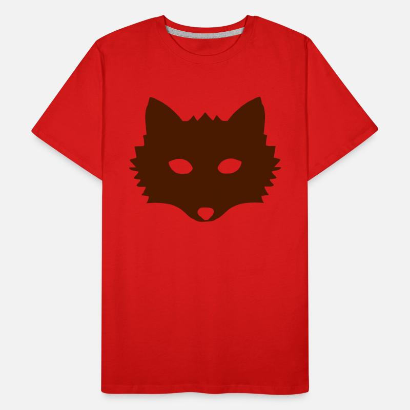 Fuchs einfarbig Männer Premium Bio T-Shirt