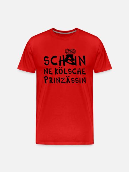 kölsche Prinzessin - Männer Premium Bio T-Shirt - Rot