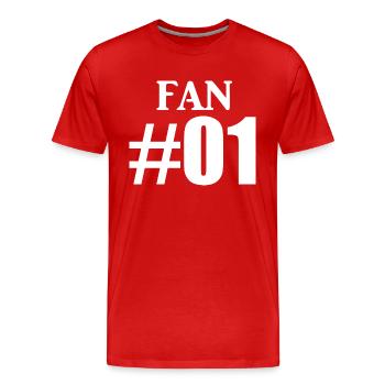 Fan n° 1 - T-shirt bio Premium Homme - rouge - Devant - Damien (186cm)