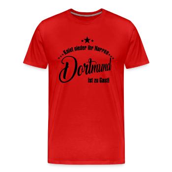 Dortmund - Männer Premium Bio T-Shirt - Rot - Vorne - Damien (186cm)