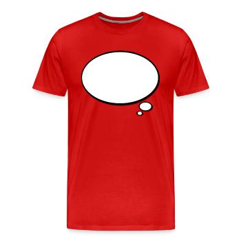 sprechblase - Männer Premium Bio T-Shirt - Rot - Vorne - Damien (186cm)