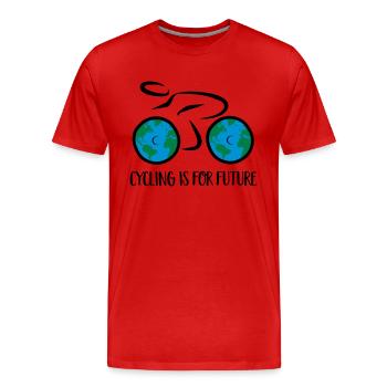 bicycle - Men's Premium Organic T-Shirt - red - Front - Damien (186cm)