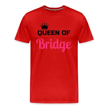 bridge / bridgeur / bridgeuse / cartes - T-shirt bio Premium Homme - rouge - Devant - Damien (186cm)