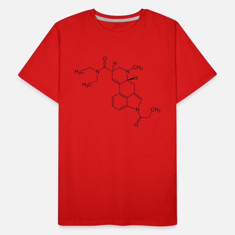 1P LSD Structural Formula - black Men's Premium Organic T-Shirt