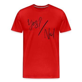 Oui, non - T-shirt bio Premium Homme - rouge - Devant - Damien (186cm)