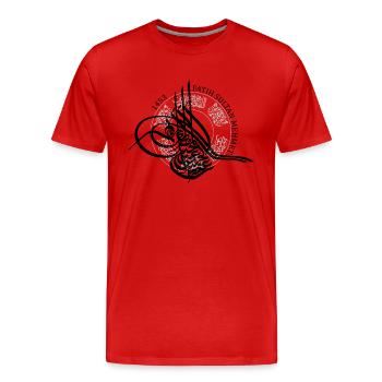 Fatih Sultan Mehmet - Men's Premium Organic T-Shirt - red - Front - Damien (186cm)