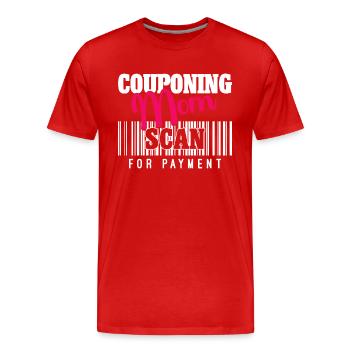 Coupon Shopper Discount Couponer Vente à prix réduit - T-shirt bio Premium Homme - rouge - Devant - Damien (186cm)