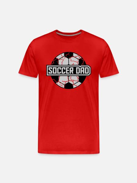 Soccer Dad Sport Logo - Men's Premium Organic T-Shirt - red