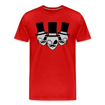 Team Gentlemen Aliens Crew - Men's Premium Organic T-Shirt - red - Front - Damien (186cm)