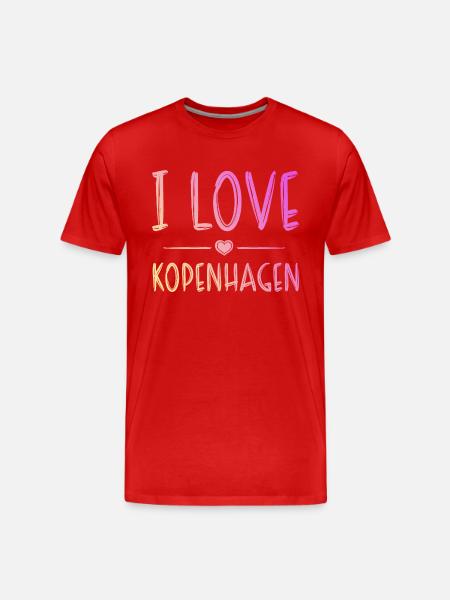 I Love Copenhagen - Men's Premium Organic T-Shirt - red