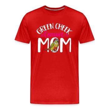 Molinasittich Parrot Bird Sun Parakeet - Men's Premium Organic T-Shirt - red - Front - Damien (186cm)
