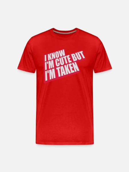 citation mignonne mais prise - T-shirt bio Premium Homme - rouge