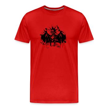 Evil Punk Fallen Angel Grafik Fallen Angel Inschrift - Männer Premium Bio T-Shirt - Rot - Vorne - Damien (186cm)