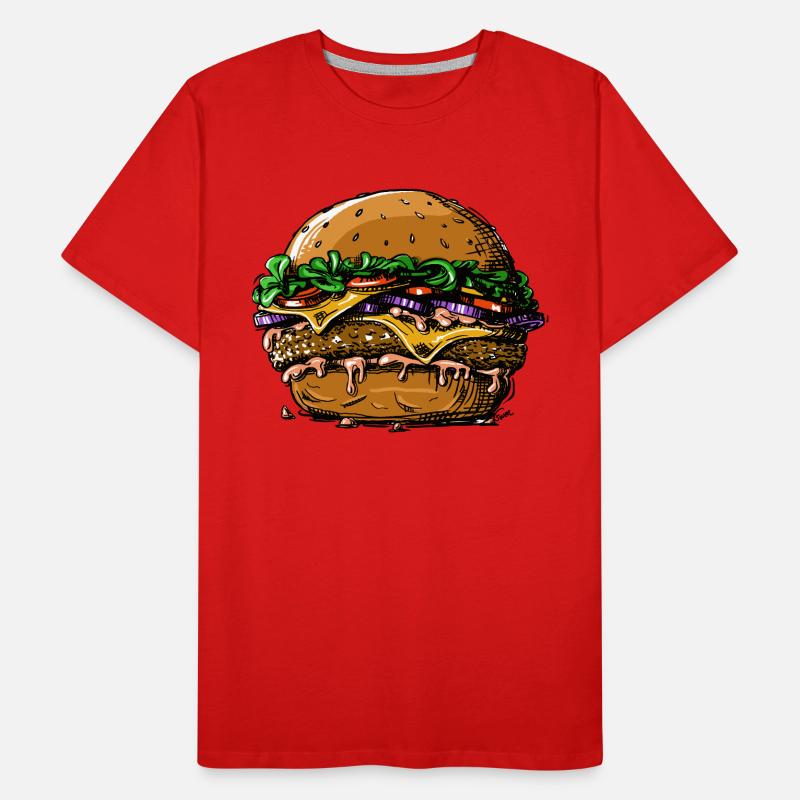 burger T-shirt bio Premium Homme