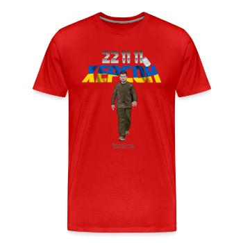 Kherson Tag der Befreiung 11. November 2022 - Männer Premium Bio T-Shirt - Rot - Vorne - Damien (186cm)