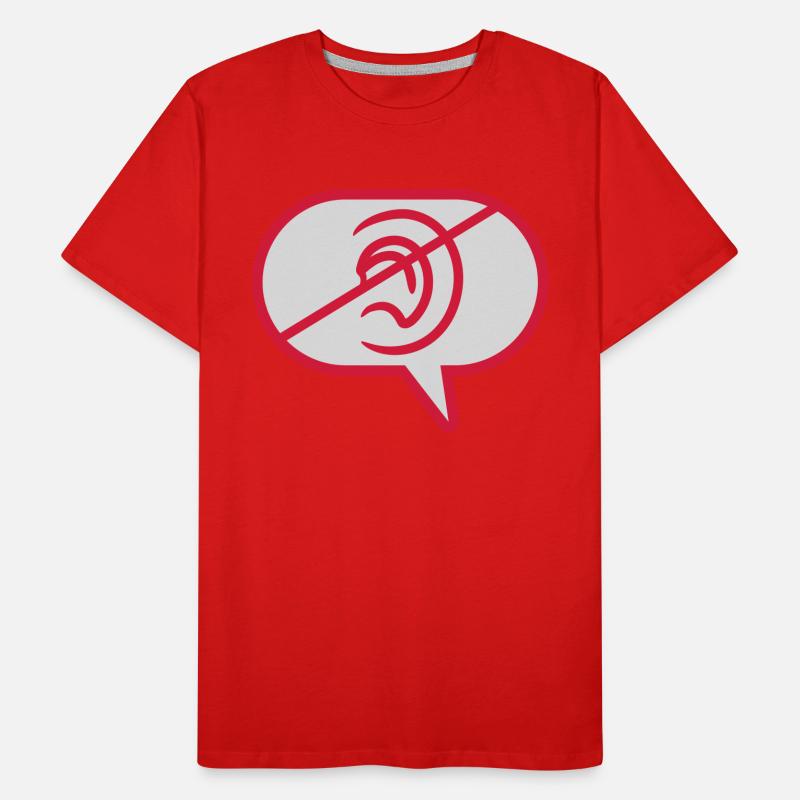 Do not hear symbol speech bubble Men's Premium Organic T-Shirt