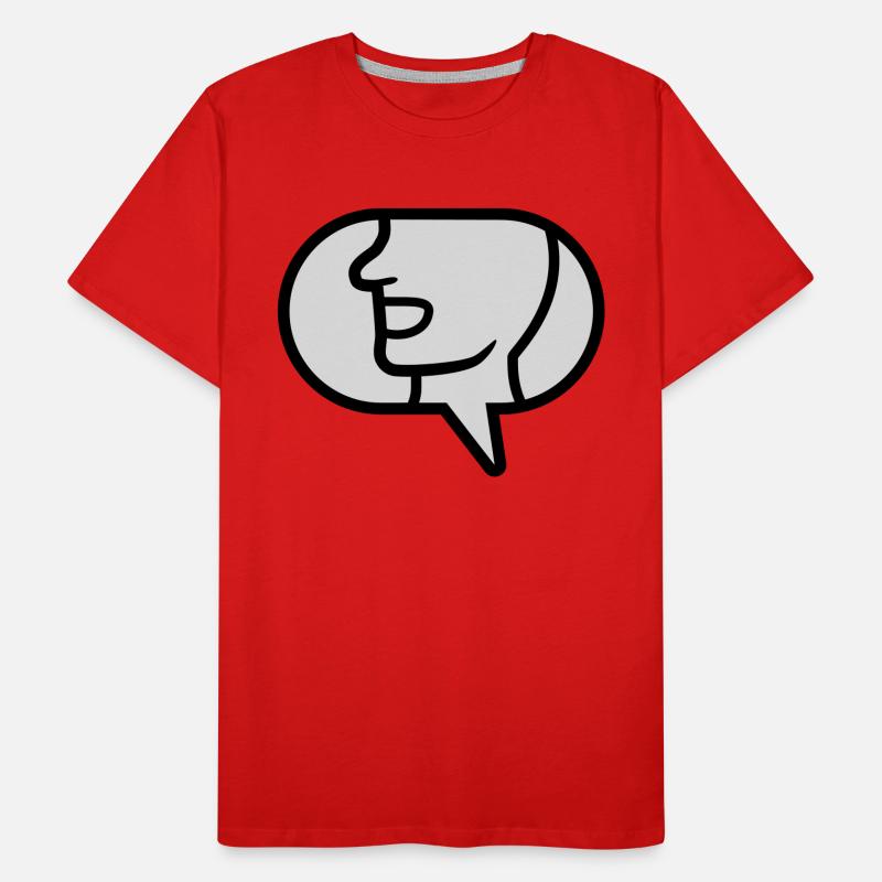 Communicate icon talk speech bubble Men's Premium Organic T-Shirt