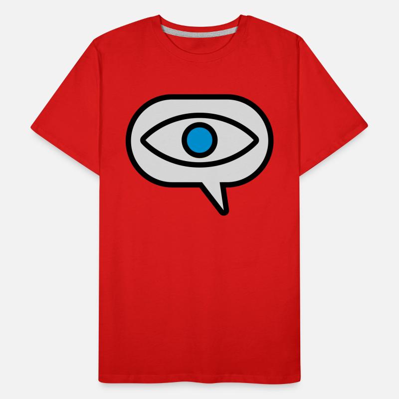 Eye Seeing Comic Speech Bubble Men's Premium Organic T-Shirt