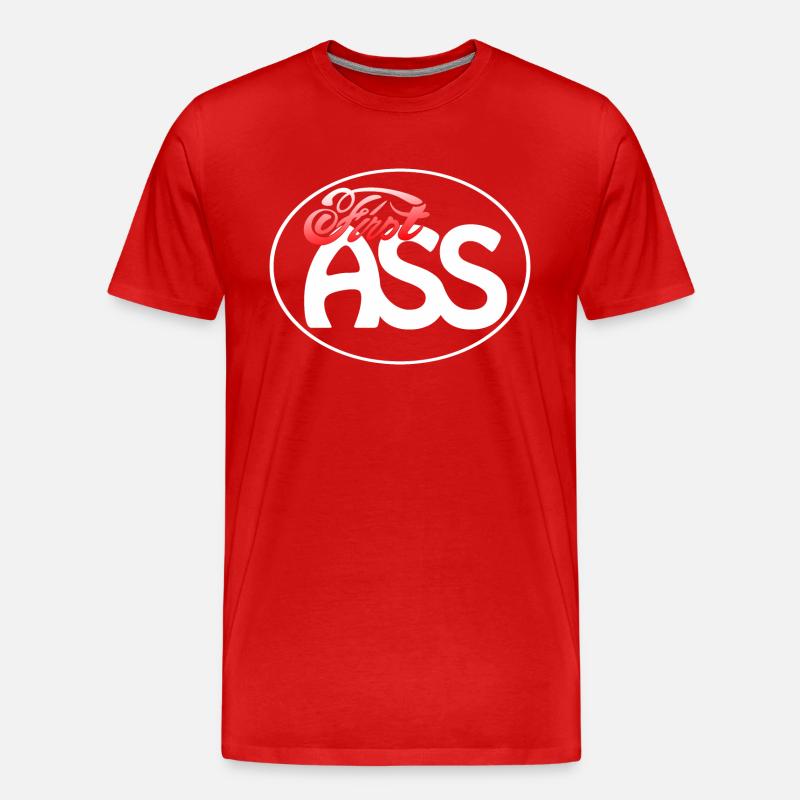 First Ass Logo - Frame - FA03 - Männer Premium Bio T-Shirt - Rot