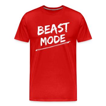 Body building Muskelaufbau Krafttraining workout - Männer Premium Bio T-Shirt - Rot - Vorne - Damien (186cm)