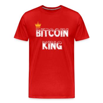 Bitcoin Trading Crypto Stocks - T-shirt bio Premium Homme - rouge - Devant - Damien (186cm)