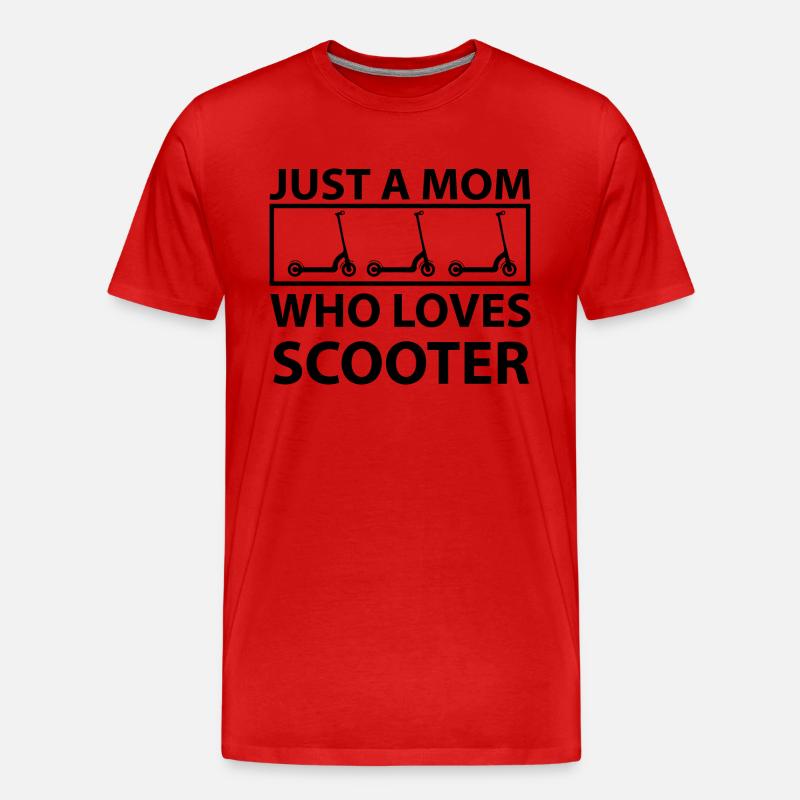 E-Scooter E-Roller Scooter - Männer Premium Bio T-Shirt - Rot