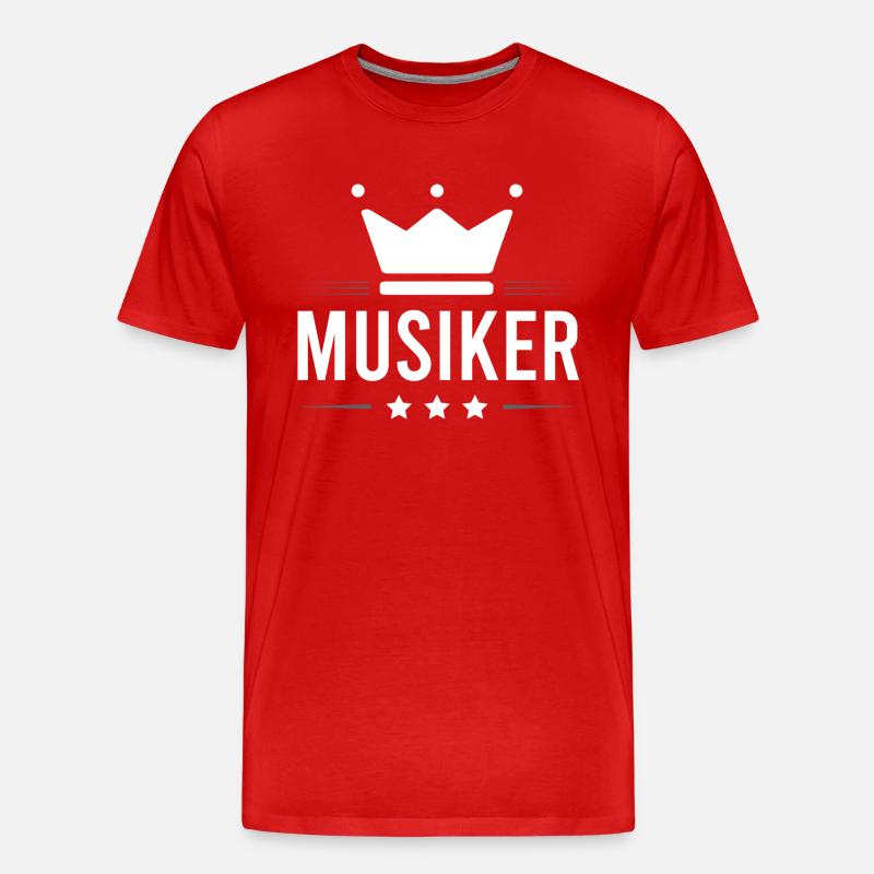 Musiker Beruf - Männer Premium Bio T-Shirt - Rot
