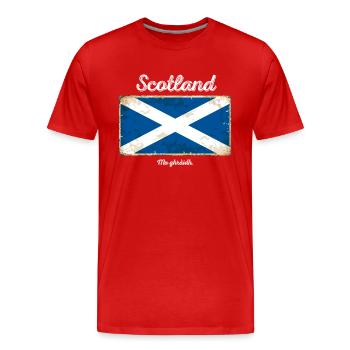 Ecosse mon amour - T-shirt bio Premium Homme - rouge - Devant - Damien (186cm)
