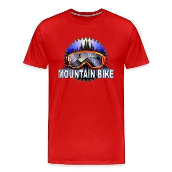 Lunettes VTT VTT - T-shirt bio Premium Homme - rouge - Devant - Damien (186cm)