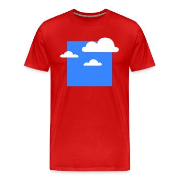 Clouds in heaven - Männer Premium Bio T-Shirt - Rot - Vorne - Damien (186cm)